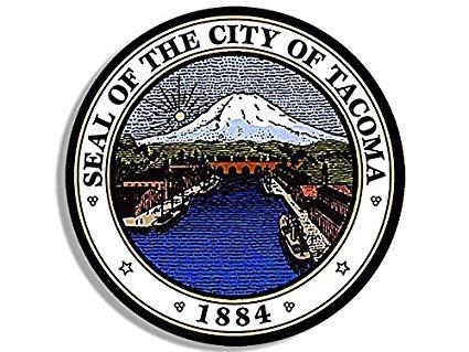 Te WA Logo - American Vinyl Round City of Tacoma Seal Sticker