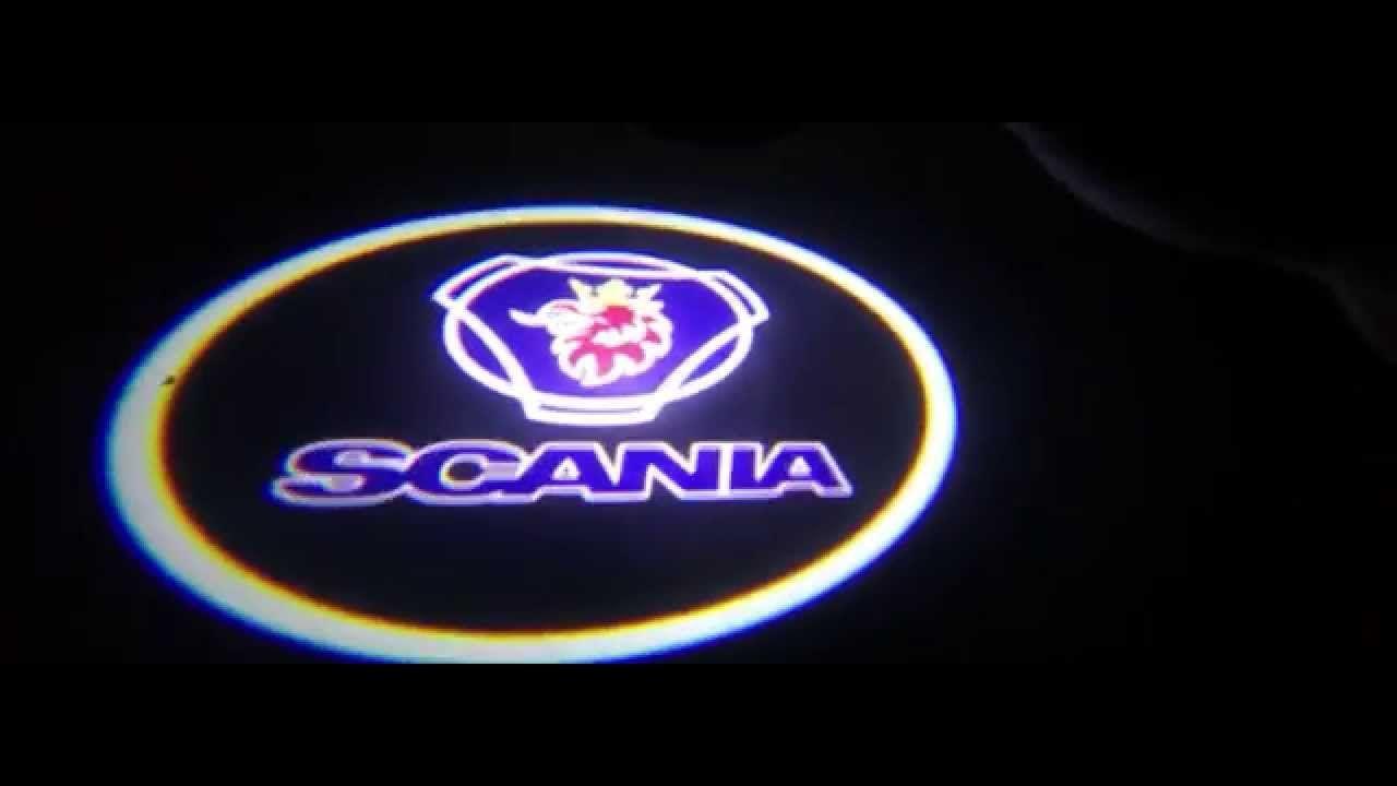 Scania Truck Logo - Proiettori led logo Scania luci cortesia led kit Tuning Scania Truck