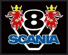 Scania Truck Logo - Logo SCANIA V8 Illuminating Plate 24v LED Blue Neon Light | eBay