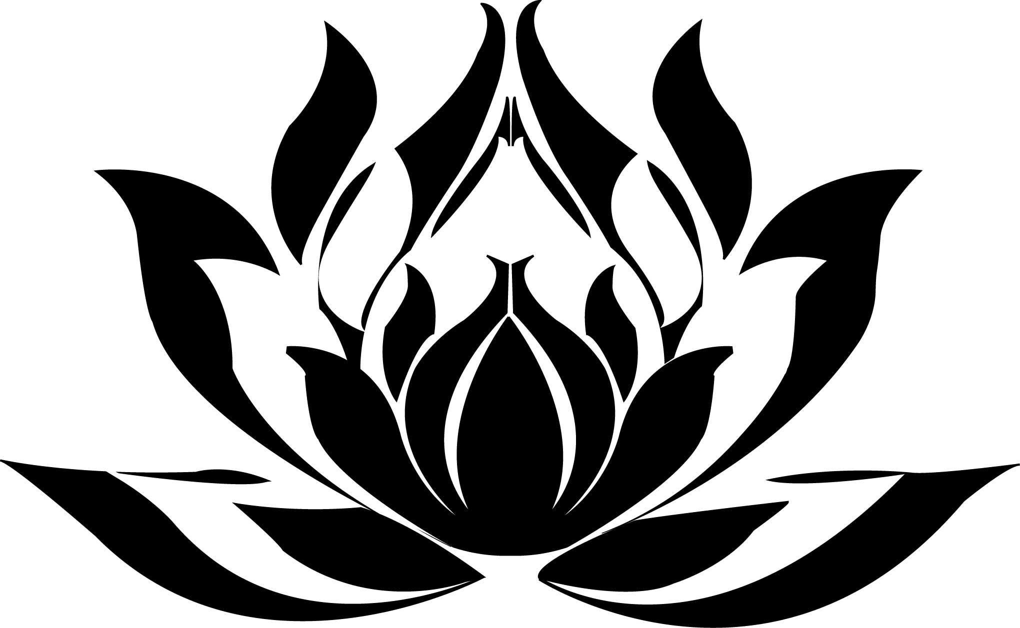 Black and White Lotus Logo - Black And White Lotus Flower Drawings | MyFlowerReviews | My ...