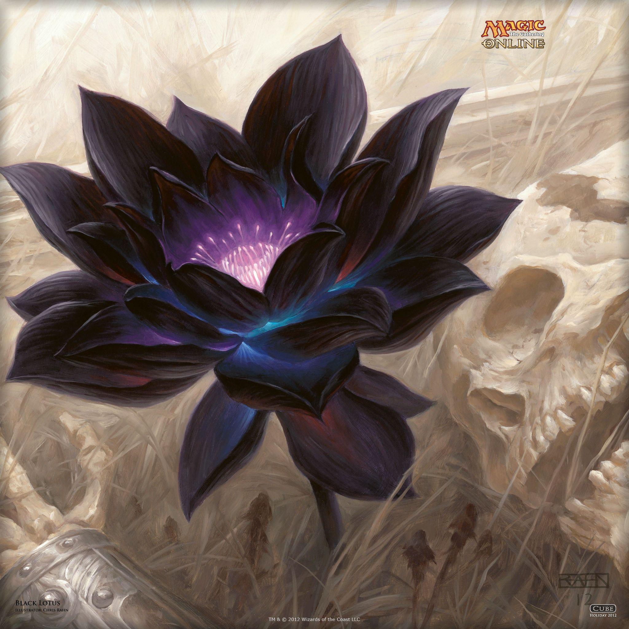 Black Lotus Flower Logo - One of Magic: The Gathering's rarest cards was bought for $87,000 ...