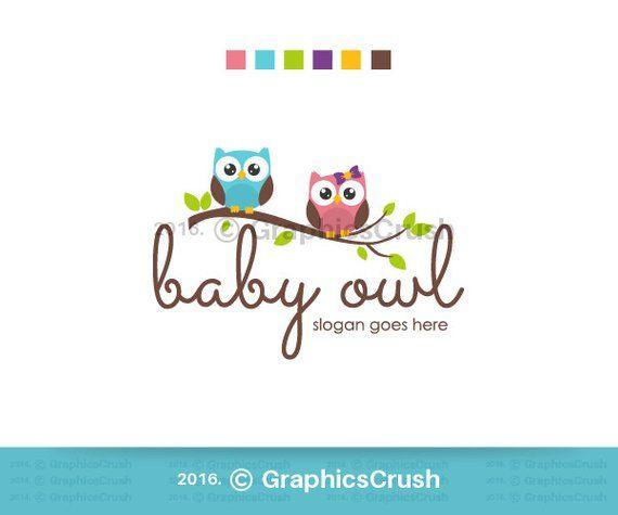 Cute Owl Logo - OOAK Children Logo Owl Logo Design Cute Owl Logo Baby Logo