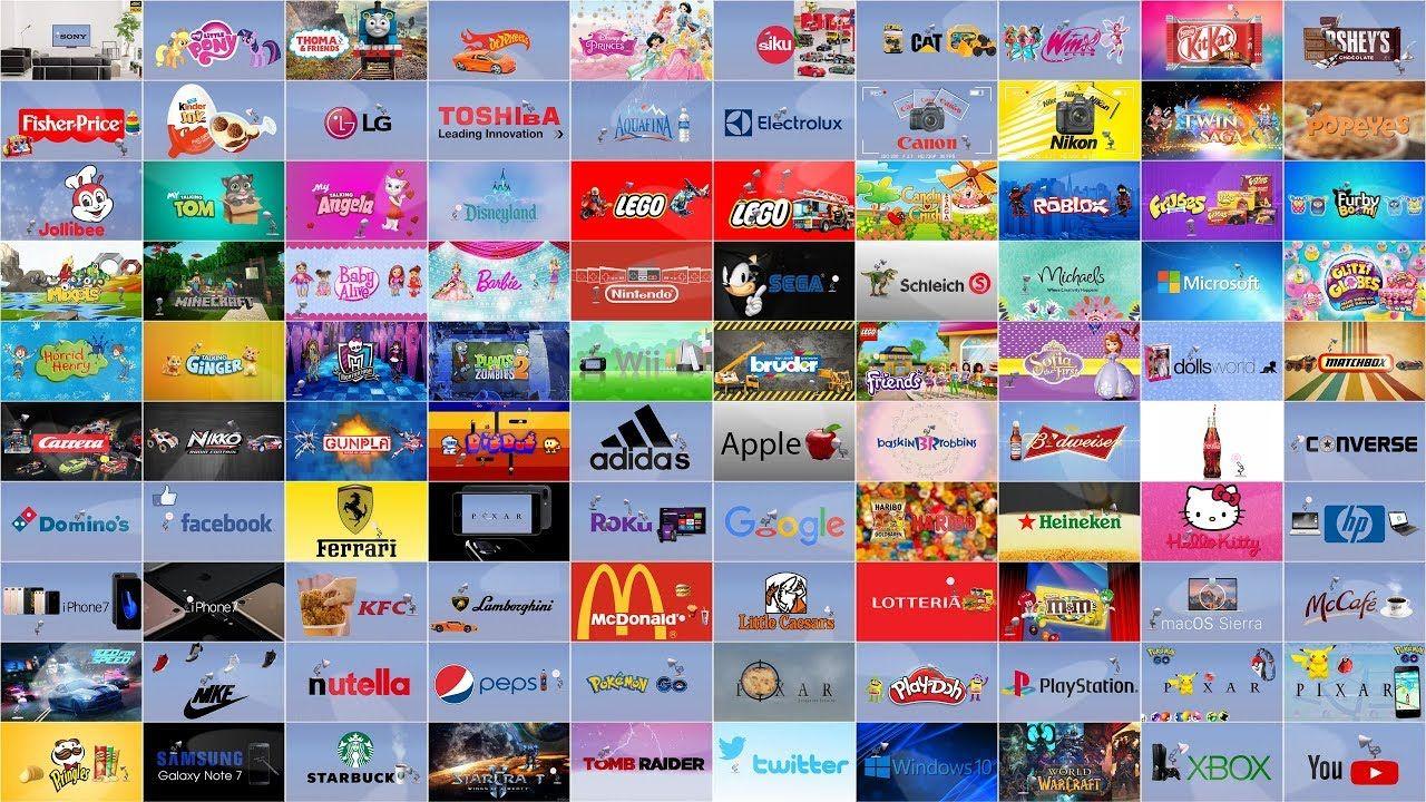 Top 100 Famous Logo - Top 100 (Part-1) Famous Brands Spoof Pixar Lamp Luxo Jr Logo - YouTube