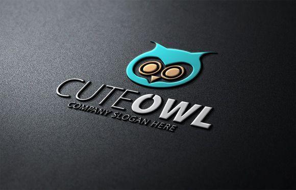 Cute Owl Logo - Cute Owl Logo by Creative Dezing. craft