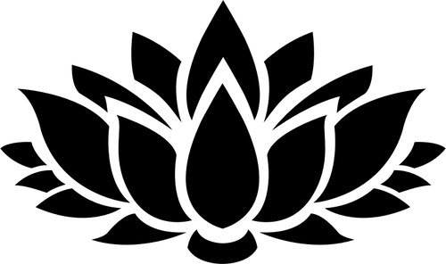 Black Lotus Flower Logo - lotus flower outline clip art free. Public domain vectors