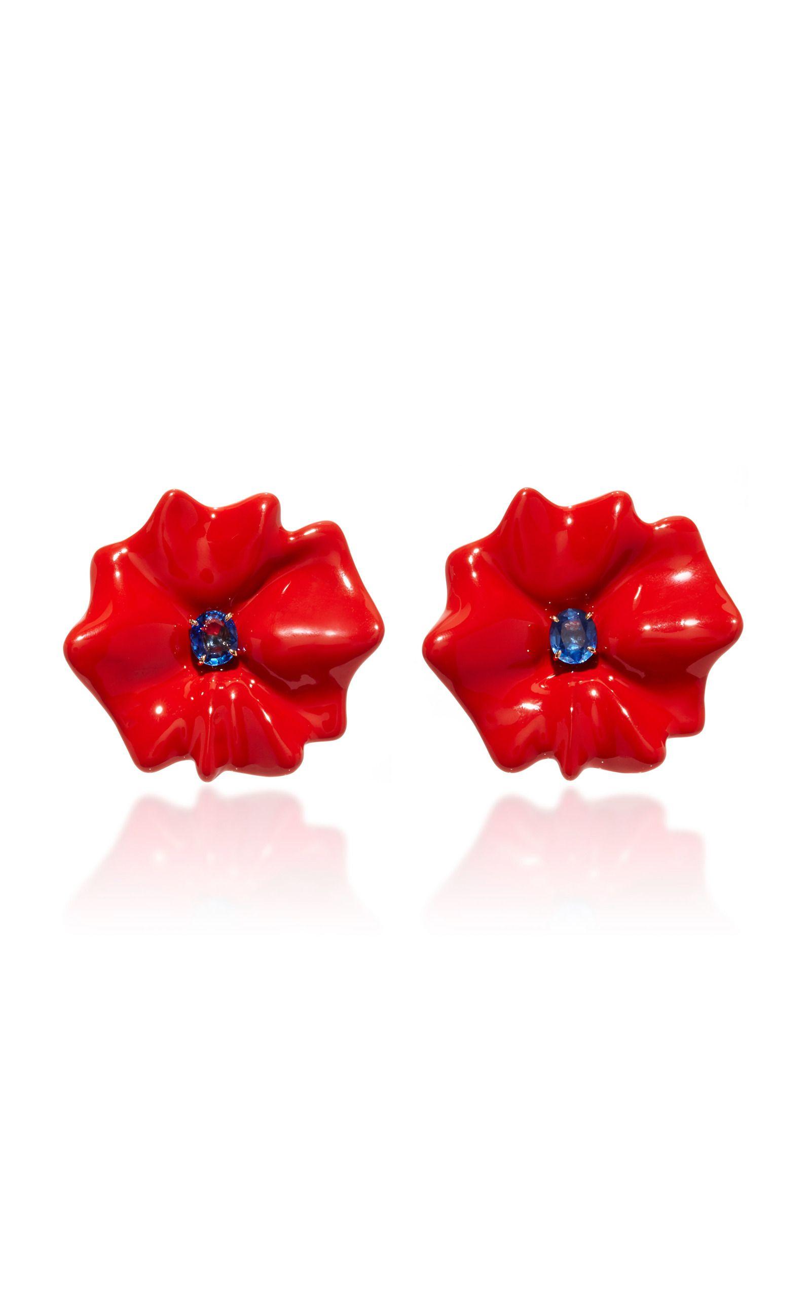 Flower with Red Oval Logo - Flower Collection Oval Cut Light Blue Sapphire