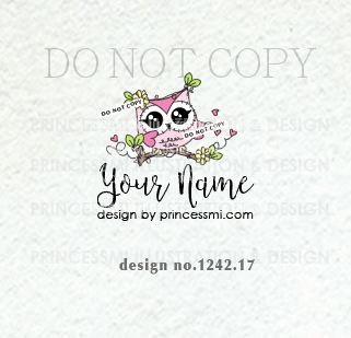 Cute Owl Logo - 1242-17 OWL logo design, pink owl logo, cute owl illustrated logo ...