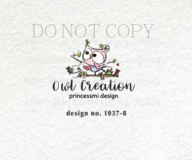 Cute Owl Logo - 1037 8 Cute Owl Logo, Owl Spool Thread Logo, OWL Sewing Logo, Owl