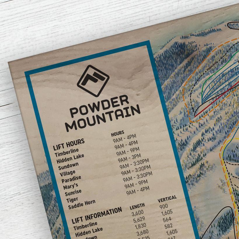 Powder Mountain Logo - Powder Mountain Resort Map