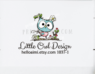 Cute Owl Logo - 1037 1 Owl Logo, Logo Design, Cute Owl, Boutique Logo, Hand Drawn