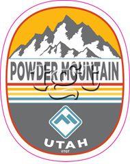 Powder Mountain Logo - Mini Stickers