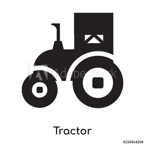 White Tractor Logo - Tractor icon vector sign and symbol isolated on white background ...