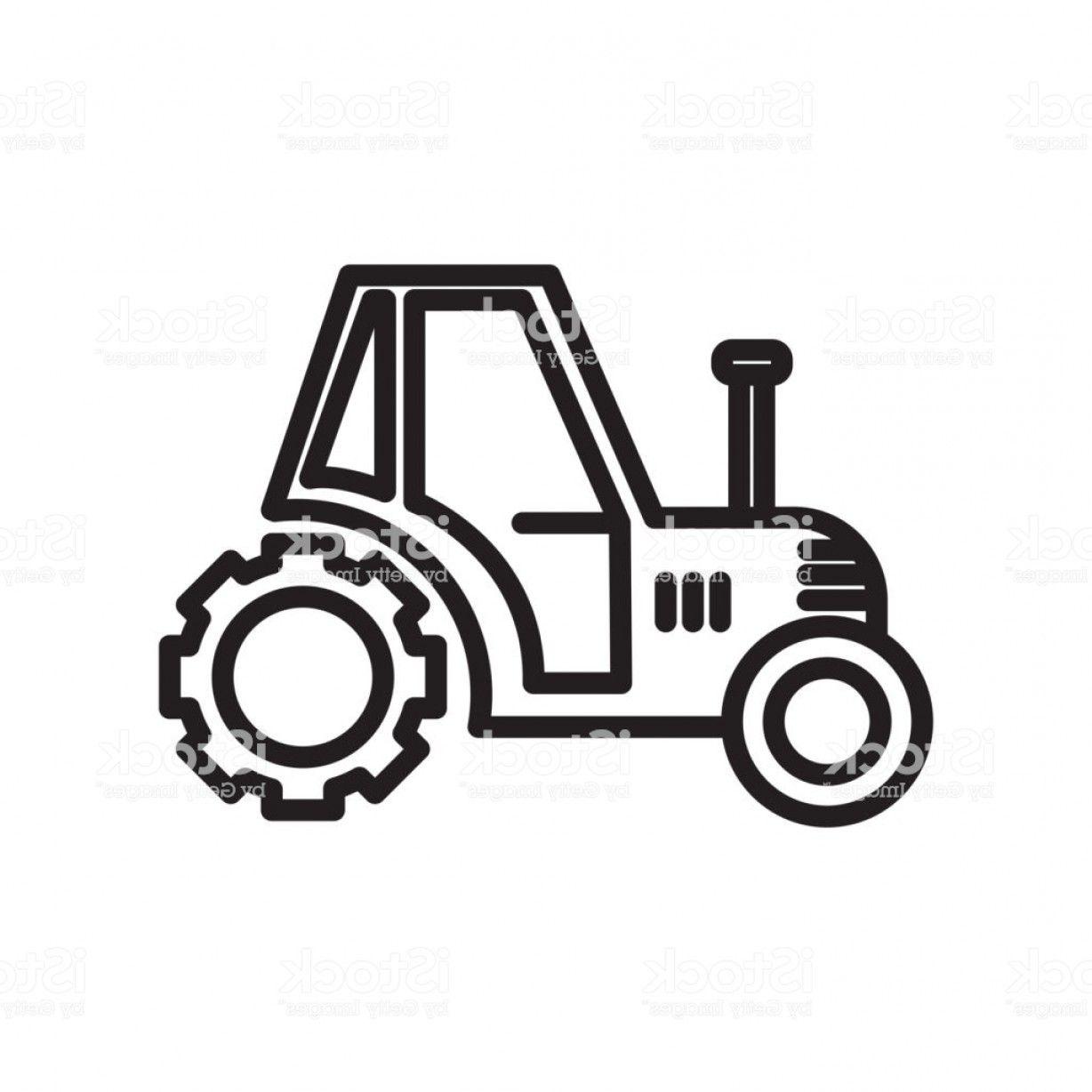 White Tractor Logo - Tractor Icon Vector Sign And Symbol Isolated On White Background