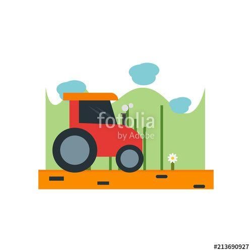 White Tractor Logo - Tractor icon vector sign and symbol isolated on white background