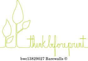 Think Before You Print Logo - Art Print of Think Before Print | Barewalls Posters & Prints ...