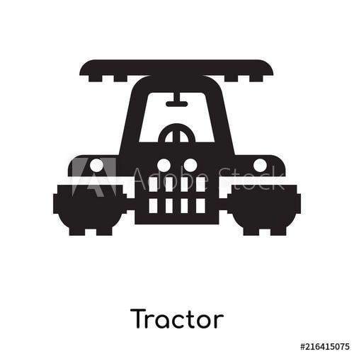 White Tractor Logo - Tractor icon vector sign and symbol isolated on white background ...