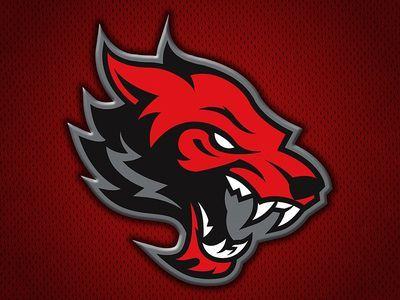 Cool Red Wolf Logo - Conrad RedWolves | Logos | Logos, Sports logo, Logo design