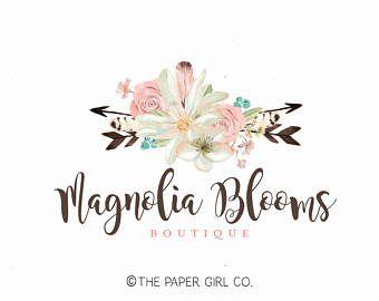 Magnolia Flower Logo - Magnolia flower | Etsy