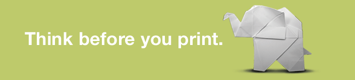 Think Before You Print Logo - Think Before You Print | Concordia University Texas