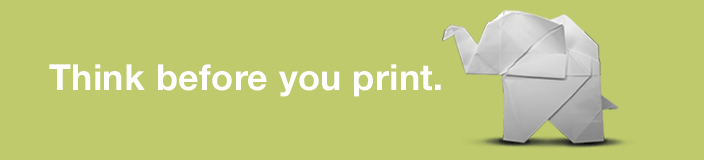 Think Before You Print Logo - Think Before You Print. Concordia University Texas