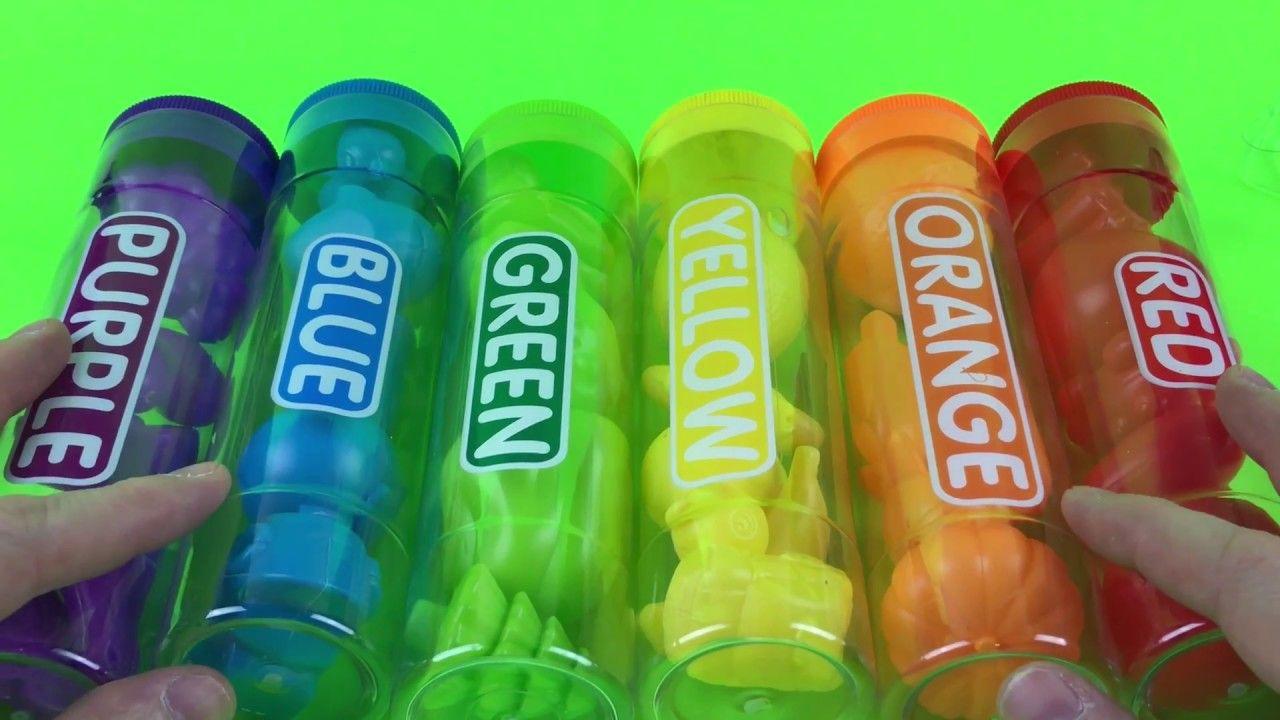 Green and Yellow Drink Logo - Learn My Colors Purple Blue Green Yellow Orange and Red Toy - YouTube