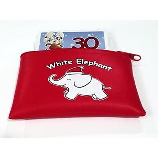 White and Red Apostrophe Logo - Apostrophe Games White Elephant Gift Exchange Card Set
