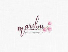 Magnolia Flower Logo - Best moodboard image. Watercolor logo, Floral logo, Flower logo