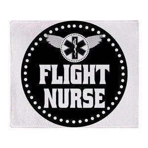 Flight Nurse Logo - Flight Nurse Blankets - CafePress