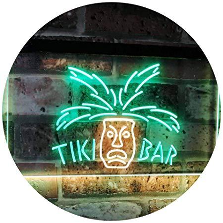 Green and Yellow Drink Logo - AdvpPro 2C Tiki Bar Mask Pub Club Beer Drink Happy Hour Dual Color