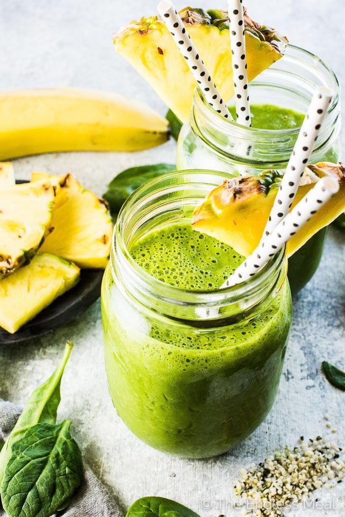 Green and Yellow Drink Logo - Green Breakfast Smoothie | The Endless Meal