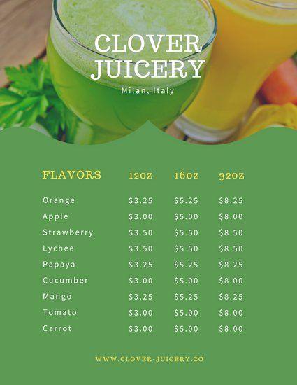 Green and Yellow Drink Logo - Customize 528+ Drink Menu templates online - Canva
