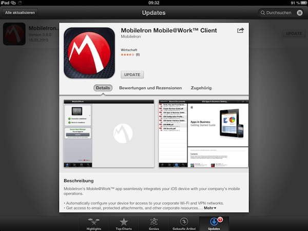 iPhone MobileIron Logo - MobileIron aktualisiert seinen Client – Mobile@Work v5.6 für iOS ...