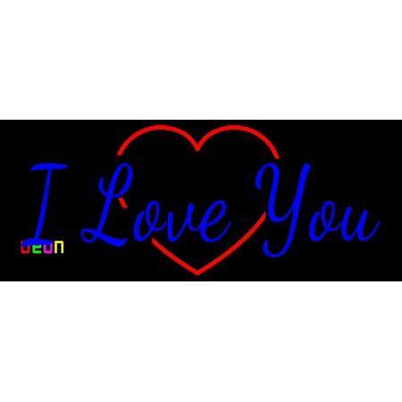 I Love U Logo - ABC LED Signs I Love You Logo LED Neon Sign W Remote