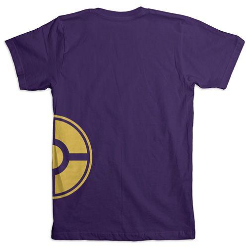 Purple Yellow Black Logo - NOW T Shirt Large Side Logo
