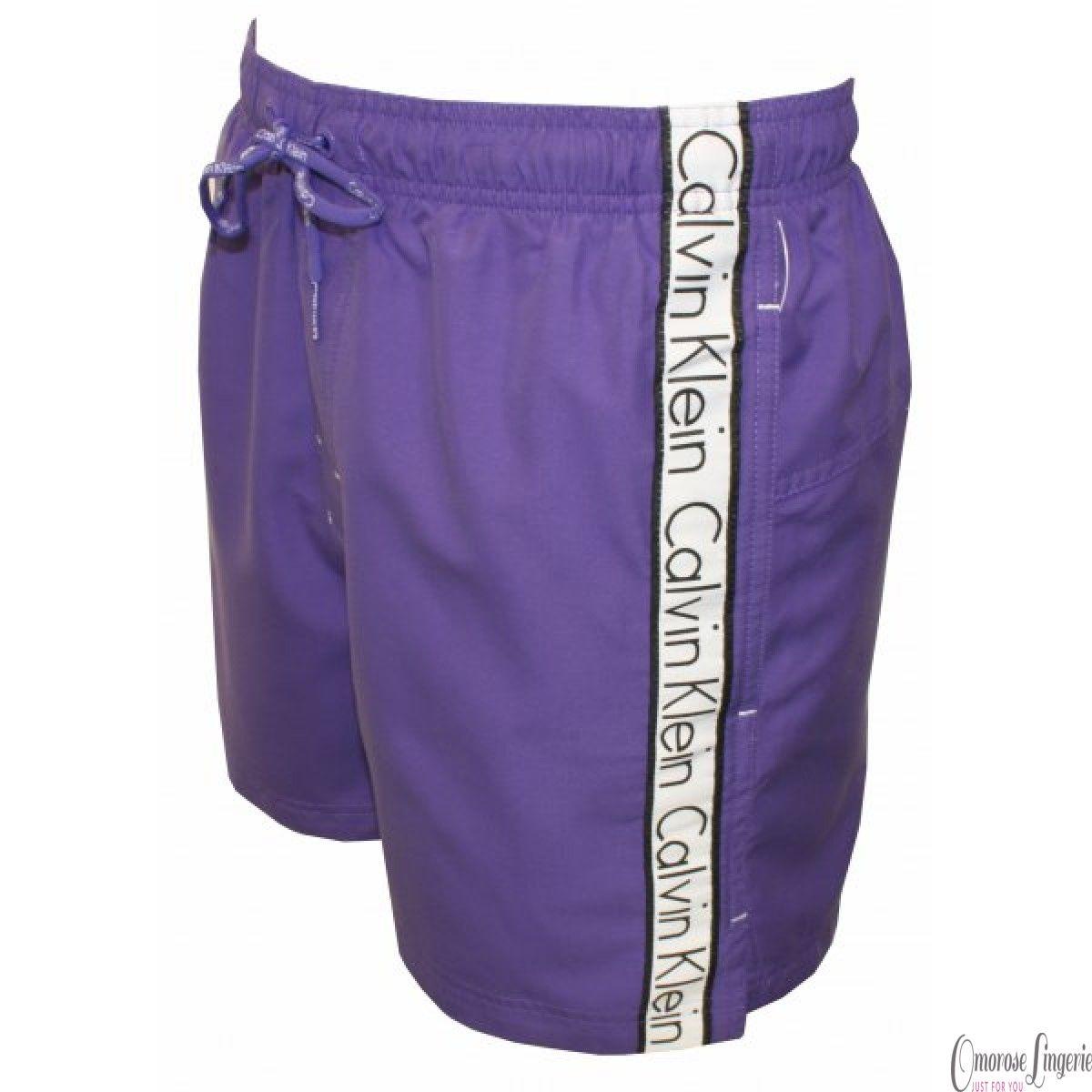 Purple Yellow Black Logo - Calvin Klein Logo Tape draw String Swim Shorts in Black, Yellow or ...