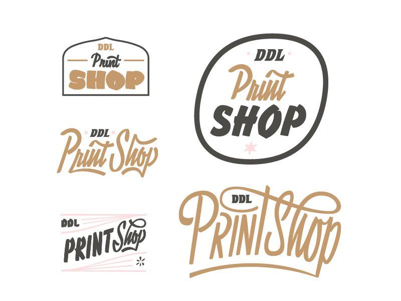 Print Shop Logo - Unused Print Shop Logos by Ambrose Holiday | Dribbble | Dribbble
