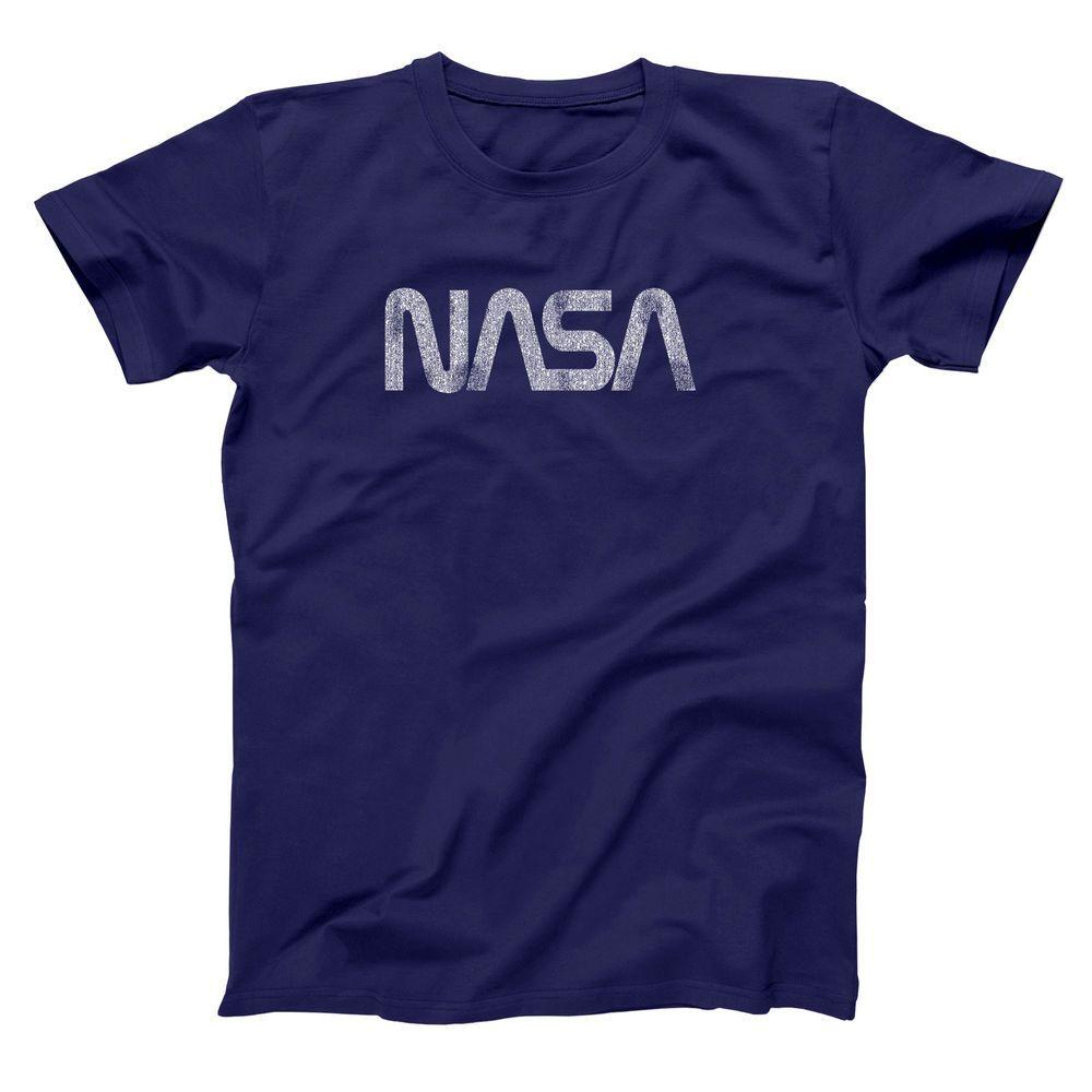 80s Clothing and Apparel Logo - Retro Nasa Logo Space 80S Camp Cosmos Navy Men's T-Shirt | NASA ...