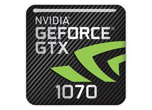 NVIDIA GTX Logo - nVidia GeForce GTX 1070 1x1 Chrome Domed Case Badge / Sticker Logo