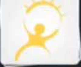 yellow man with sun logo