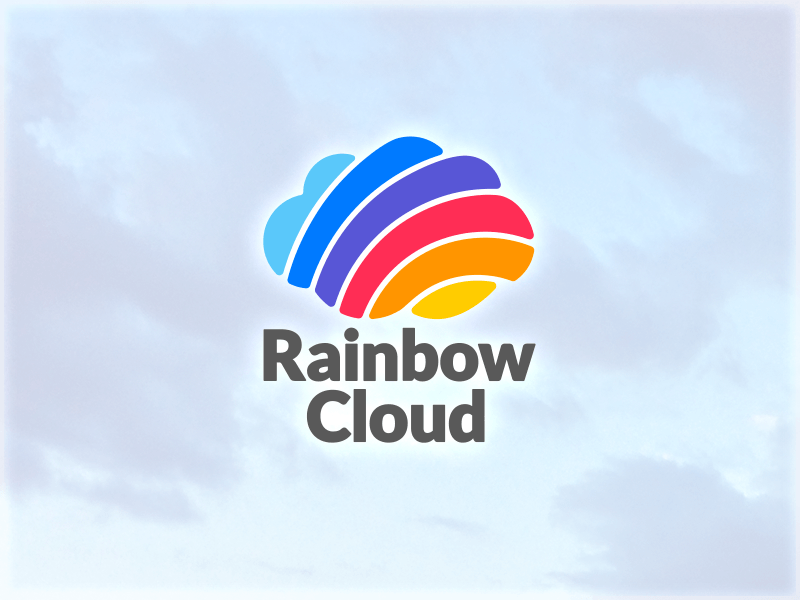 Rainbow Cloud Logo - Rainbow Cloud developer company logo by Vlad | Dribbble | Dribbble