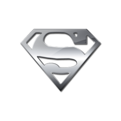 Silver Superman Logo - 081083 Glossy Silver Icon Business Logo Superman S