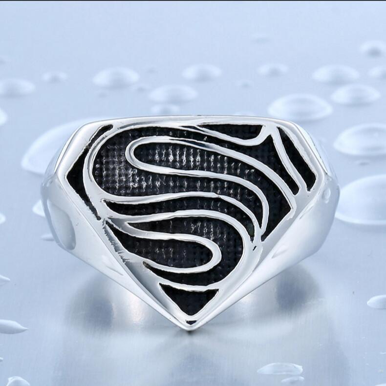 Silver Superman Logo - Solid Sterling Silver Superman LOGO ring: Buy Sell Online @ Best ...