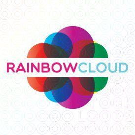 Rainbow Cloud Logo - Rainbow cloud logo. clouds. Clouds, Rainbow cloud