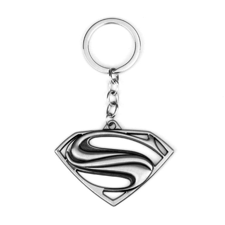 Silver Superman Logo - Superman Silver Keyring - Kool keyringsKool keyrings