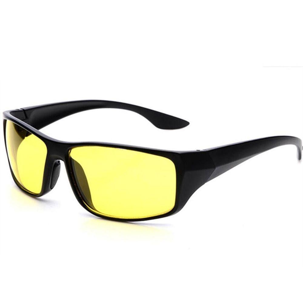 Yellow Sun and Man Logo - HD Sunglasses Men Women Night Vision Driving Glasses Goggles Driver