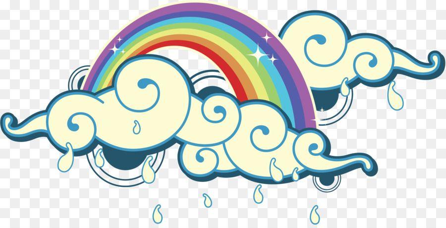 Rainbow Cloud Logo - Cloud Euclidean vector Rainbow - Rain clouds and rainbow cartoon ...