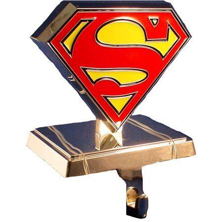 Silver Superman Logo - Kurt Adler Silver Superman Logo Stocking Hanger - Walmart.com