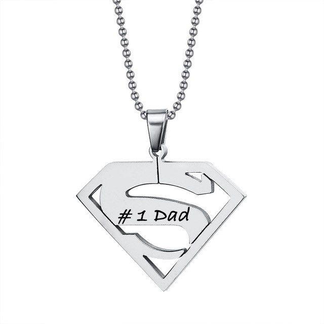 Silver Superman Logo - Personalized Unisex's Men Superman Logo Necklace Silver,Customized ...