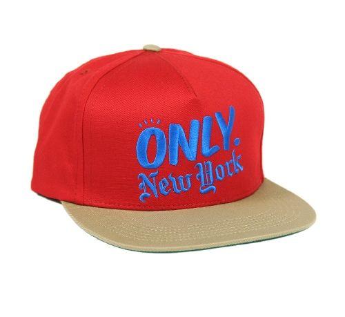 Only with Red N Logo - ONLY NY Logo Snapback Cap (Red/Tan) - Consortium.