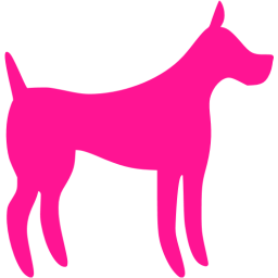 Pink Dog Logo - Deep pink dog 31 icon deep pink animal icons